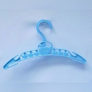 Vintage Mother Duck + Duckling Plastic Blue Baby Clothes Hangers (set of 11)